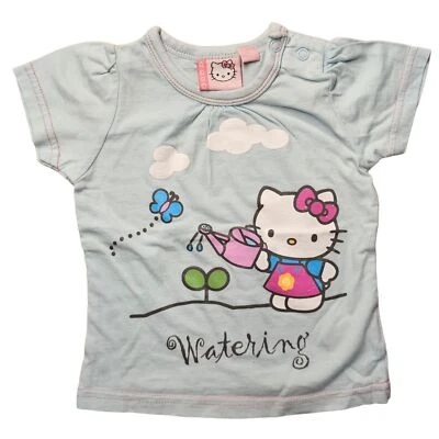 Linda Camiseta De Manga Corta Hello Kitty Talla 68 Primavera Verano - Imagen 1 de 2