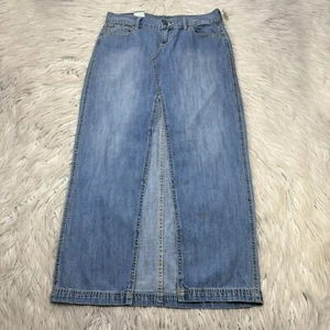 Vintage Y2K NWT Old Navy Women's 2 Light Wash Pencil Midi Maxi Skirt Slit Front - Picture 1 of 7