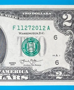 November 27, 2012 : F 11272012 A BIRTHDAY Note $2 Two Dollar Bill *AU* - Picture 1 of 3
