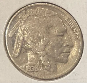 1936 P Buffalo Nickel - Full Clear Dates - VG - Bild 1 von 2