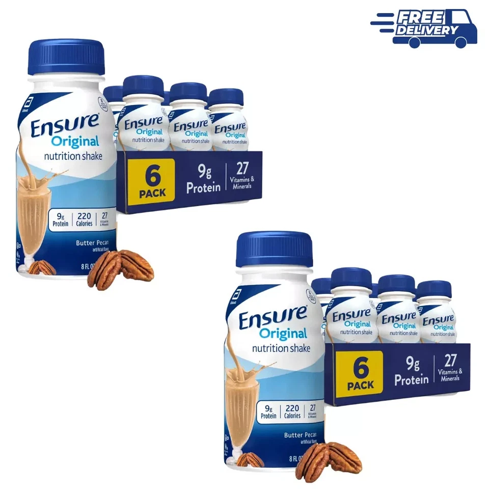 Batido nutricional Ensure Original Meal Replacement mantequilla nuez moscana 8 fl oz 12 unidades Foto 1 de 1