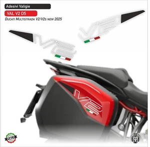 Kit Adesivi Valigie Ducati Multistrada V2 V2s kit Bianco e Nero  VAL V2 D5 - Picture 1 of 1