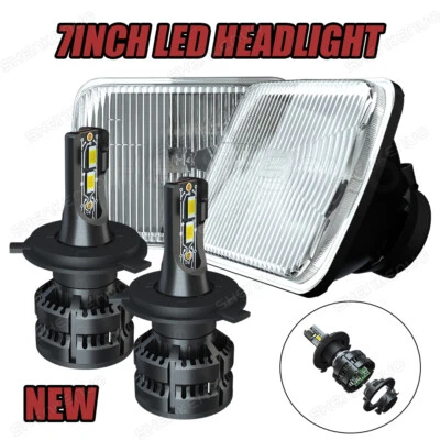 Faro LED 5x7 7x6"" pulgadas haz alto-bajo DRL A+ para Nissan Mitsubishi Mighty Max Foto 1 de 4