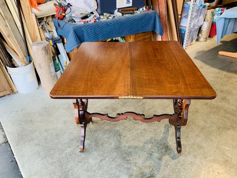 Beautiful Antique 19th Century Mahogany Dining Room Console Table W/ Drawer Cover