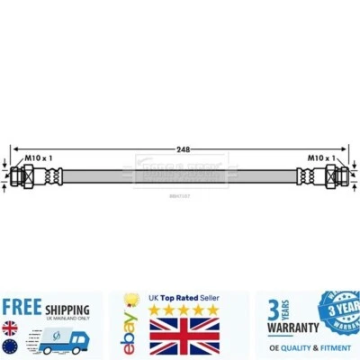 Brake Hose BBH7107 For Mitsubishi PAJERO 99-07 MR475178 - Image 1 of 3