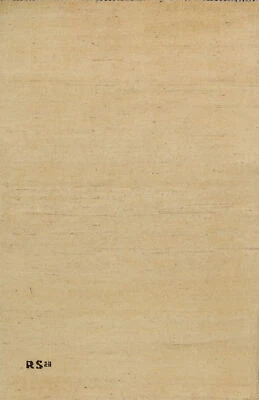 Luxurious Gabbeh Solid Design Wool Modern Accent Rug - Brand New 3x5 ft - Image 1 of 4