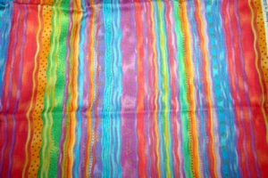 LAUREL BURCH FANTASTIC FELINES PASTEL STRIPES BY CLOTHWORKS -100% COTTON FABRIC - Picture 1 of 4