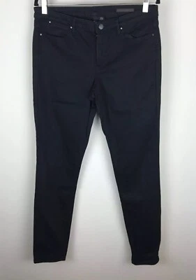 Pantalones de mezclilla para mujer Club Monaco 32 negros ajustados de algodón elásticos bolsillos lavado oscuro Foto 1 de 4