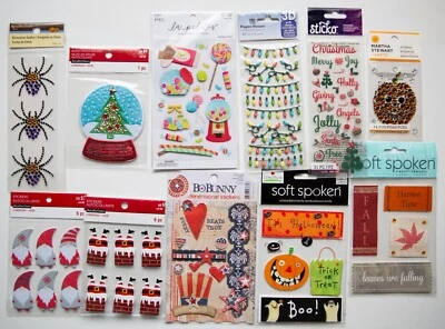 RECOLLECTIONS, SOFT SPOKEN, STICKO & MORE Recollections, Soft Spoken & More Stickers, HOLIDAY THEME, You Pick, some Rare!