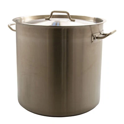 AcMax Kochtopf Gastrotopf Topf XXL 50 Liter Edelstahl mit Deckel Großküche Gastr