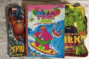 Lote de 4 libros para colorear Lost World Increíble Hulk 2003 Spider-Man Happy Time - Imagen 1 de 5