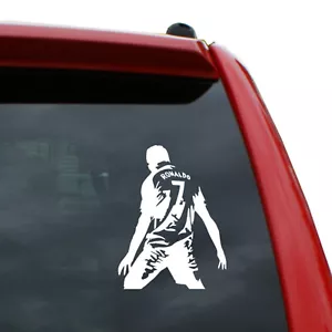 Cristiano Ronaldo Vinyl Decal | Color: White | 5" x 3.8" - Picture 1 of 1