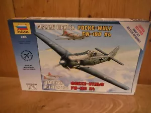 ZVEZDA 7304 German Fighter Focke-Wulf FW-190 A4 1/72 model kit (B181) - Picture 1 of 3