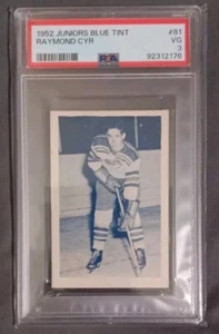 ONLY 7 GRADED HIGHER. 1952 Juniors Blue Tint #81 Raymond Cyr PSA 3 VG - Picture 1 of 2