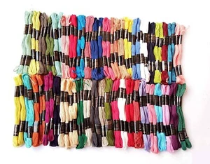 Juego de hilos de bordado de algodón Anchor Threads, paquete de 8 metros de 100 multicolores - Imagen 1 de 3
