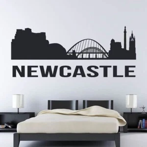 Pegatina de arte de pared Newcastle upon Tyne Reino Unido paisaje urbano horizonte (AS10277) - Imagen 1 de 2