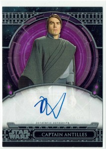 Star Wars 40th Anniversary Purple Autograph AA-RN Rohan Nichol Antilles #06/40