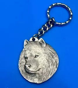 I Love My American Eskimo Nos Rawcliffe Pewter 1983 Keychain - Key Ring Chain - Picture 1 of 16