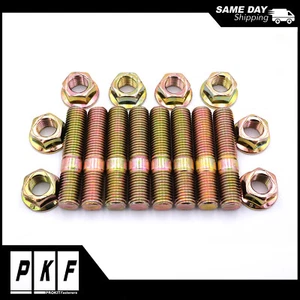 Exhaust Manifold Studs & Lock Nuts For Nissan 240sx DOHC KA24DE SR20DET CA18DET - Picture 1 of 1