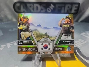 Ha-Seong Kim/Woo-Suk Go International Impact Rookie 2024 Bowman Chrome Card II-9 - Picture 1 of 2