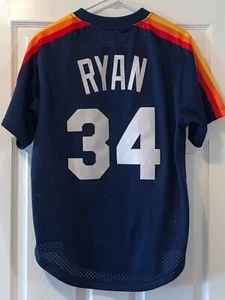 MITCHELL & NESS HOUSTON ASTROS NOLAN RYAN STITCHED SIZE 40 CHEST 22" LENGTH 28" - Picture 1 of 6