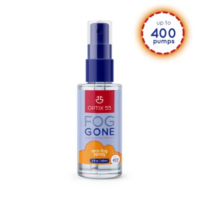 OPTIX 55 Optix-55 Anti-Fog-Spray for Glasses with Non AR Lenses Long-Lasting-Solution