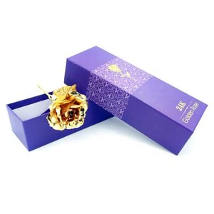 Rose 24K Gold überzogene Rosen Blume mit Geschenk Kasten Valentinstag Muttertag - Bild 1 von 6