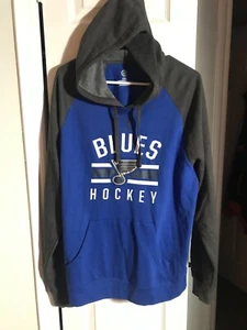 St. Louis Blues: LONG SLEEVE HOODED SWEAT SHIRT: NHL : ADULT LARGE - Picture 1 of 4