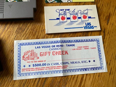 Vegas Dream complete in box *GIFT CHECK AND FUN BOOK INSERTS* nintendo nes RARE - Image 1 of 4