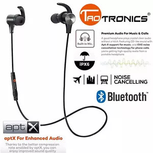 Bluetooth Headphones TaoTronics Wireless Magnetic Earbuds aptX TT-BH07 SB47_K - Picture 1 of 8