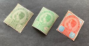 Thailand ประเทศไทย  1899 - 3 unused (bit dirty) stamps - Michel No. 28, 29, 30