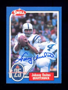 Tarjeta de alta calidad firmada por Well #120 1988 Johnny Unitas autógrafo colocación perfecta - Imagen 1 de 2