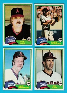 BASEBALL - TOPPS - ANGELS - 4 LARGE CARDS - 1981 - Picture 1 of 2