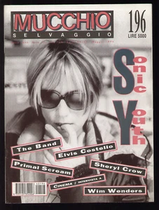 MUCCHIO SELVAGGIO 196/1994 SONIC YOUTH PRIMAL SCREAM WIM WENDERS ELVIS COSTELLO - Picture 1 of 1