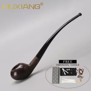 Pipa da fumo tabacco MUXIANG Gandalf Churchwarden lunga pipa in legno fatta a mano - Foto 1 di 11