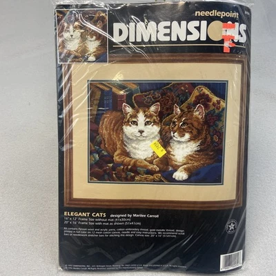 Vintage Elegant Cats Dimensions Needlepoint Kit 2454 NEW Unopened 1997 USA Made - Image 1 of 4