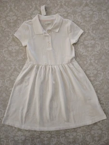 Old Navy Small 6-7 Girl White Polo Dress School Uniform NEW - Picture 1 of 2