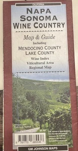 CALIFORNIA WINE MAP NAPA SONOMA WINE COUNTRY AAA MAP GUIDE MENDOCINO - Bild 1 von 8