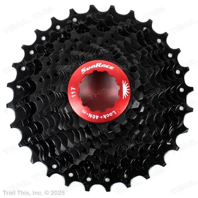 SunRace CSRX1 11-Speed Bike Cassette 11-28T Black fits SRAM Shimano 11-28 - Image 1 of 3