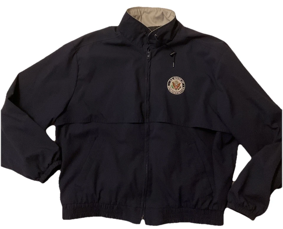 Chaqueta cortavientos vintage de la Cámara de Representantes de Estados Unidos para hombre talla XXL Foto 1 de 4