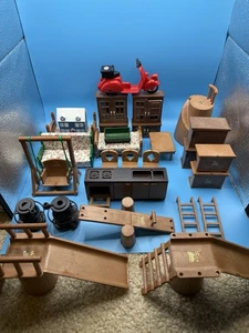 Vintage 1986 Bandai Maple Town Story Plastic Toy Lot of Furniture/Playgound - Picture 1 of 23