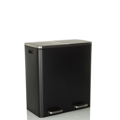 Mülleimer 2 Fach 60 Liter Treteimer Abfalleimer Trennmülleimer Küche 2 x 30l - Bild 1 von 4