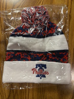 2025 Kids Beanie Knit Hat MLB Philadelphia Phillies SGA Team Red White Blue - Image 1 of 2