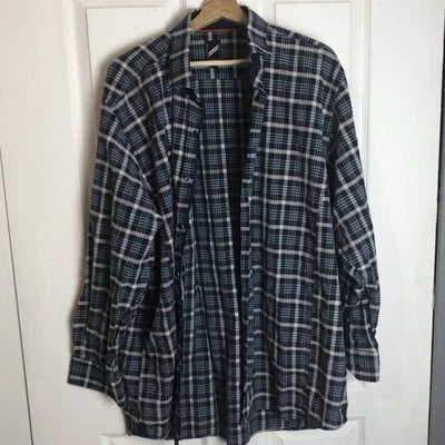 2XL Blue Stripe Pattern Button Shirt - Image 1 of 4