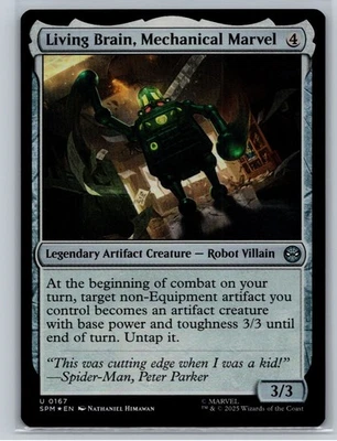 Magic: The Gathering - Spider-Man - Living Brain, Mechanical Marvel - Foil - Image 1 of 2