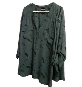 Blusa Harry Potter para mujer talla 4 bolsillos verdes mangas con lengüeta enrollable ligera - Imagen 1 de 10