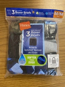 3 Hanes Boys Boxer Briefs - Size Medium 10-12 - Picture 1 of 2
