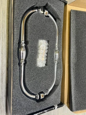 Стеклянная дверь Alno G234-8-PC Tuscany 8 дюймов спина к спине выдвижная полированный хром - Изображение 1 из 3