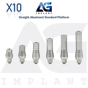 10 prótesis dentales rectas Ø4,5 mm plataforma estándar sistema hexagonal interno de 2,42 mm - Imagen 1 de 5
