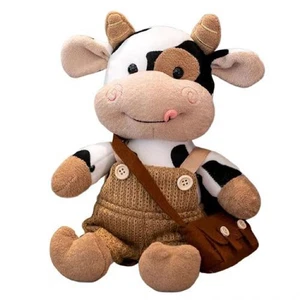 Adorable Vaca Usando Suéter Juguete de Peluche Muñeca de Peluche Suave para Niños Regalo 11.8 Pulgadas - Imagen 1 de 4